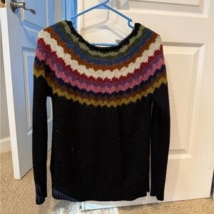 American Eagle Outfitters Black Multicolor Women's Sweater